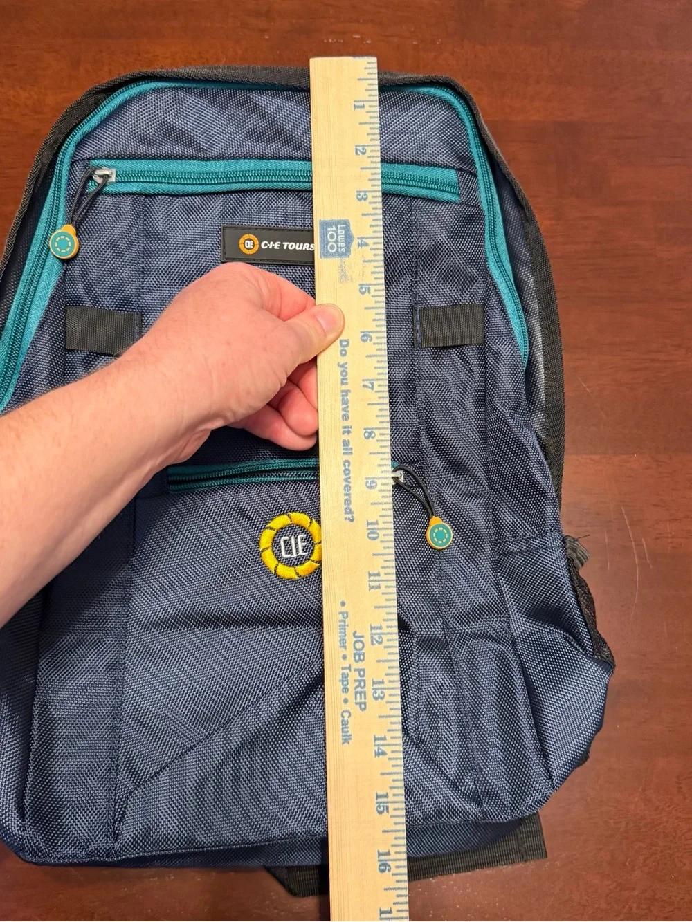 Men's‎ Navy Backpack with Teal Accents